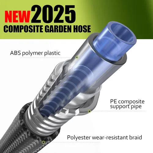 Miniatura 2 de Relxitl Garden Hose 15FT, Flexible Water Hose, Ultra Lightweight Non-Expanding hose, Leak proof, Pressure Resistant for Yard, Outdoor (Black, 15FT)