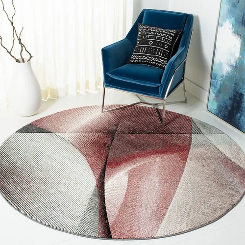 Miniatura 38 de SAFAVIEH Hollywood Collection - Alfombra decorativa de 2 pies 7 pulgadas x 5 pies, gris y azul, diseño moderno de mediados de siglo, no desprende
