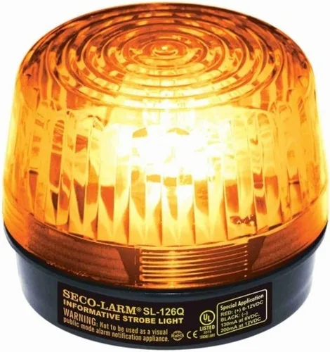 Miniatura 2 de Seco-Larm SL-126Q/A - Luz estroboscópica de tubo de xenón (paquete de 2), ámbar, fácil instalación de 2 hilos, bajo consumo de corriente, 300 horas