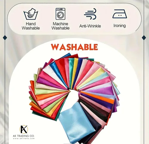 Miniatura 5 de 60 pulgadas de ancho - por The Yard - Tela de satén nupcial Charmeuse para bodas, ropa, manualidades, decoración, disfraces (Negro, 1 yarda)