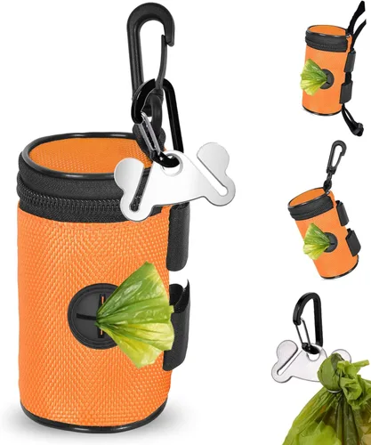 Miniatura 8 de Soporte para bolsa de excremento de perro para fijación de correa, dispensador de bolsas de basura para correa, se adapta a cualquier correa