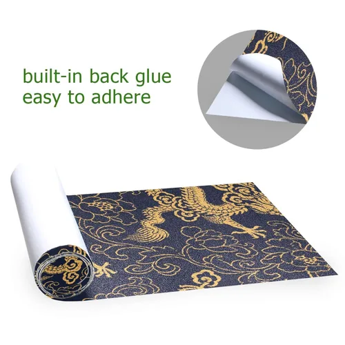 Miniatura 7 de Kigai Chinese Tattoo Gold Dragon - Cinta de agarre para patineta, papel de lija para patineta, 9 "x 33