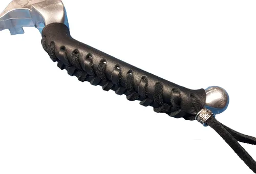 Miniatura 3 de MCD - Fundas de palanca de motocicleta de cuero negro resistente para motocicletas HD, sin flecos