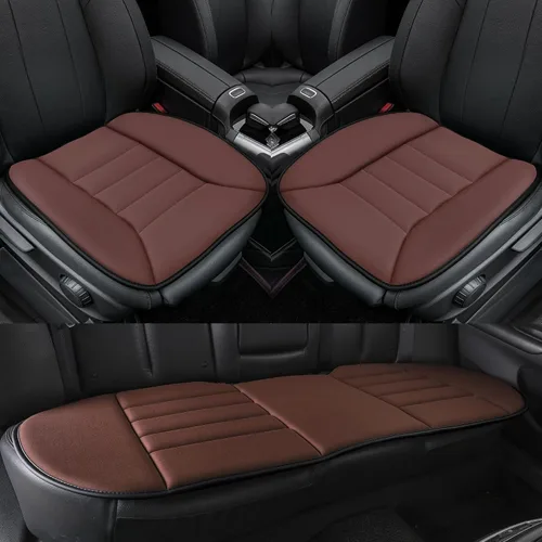 Miniatura 12 de kingphenix Cojín de asiento de coche con espuma viscoelástica de 1.2 pulgadas, cojín de asiento para coche y silla de oficina (negro)
