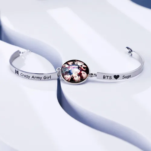 Miniatura 5 de G-Ahora BT Army Jewelry Crazy Army Girl Bracelet Kpop BT Bangtan Boys Bracelet Gift For BT Fans