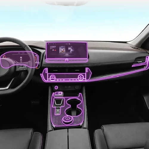 JCAKES Película interior de automóvil para tablero de instrumentos de piano, consola central de cambios, película de TPU transparente antiarañazos,