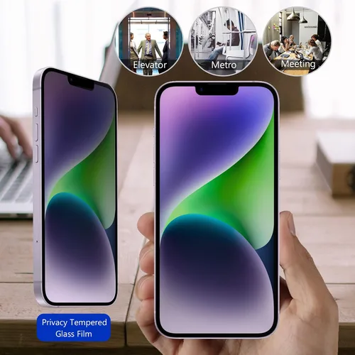 Miniatura 5 de ProCase Paquete de 2 protectores de pantalla de privacidad para iPhone 14 Plus iPhone 13 Pro Max, protector de pantalla de vidrio templado oscuro 9H