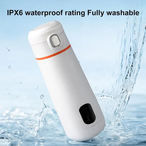 Miniatura 3 de Hervidor eléctrico portátil de acero inoxidable de 11.8 fl oz, caldera de agua caliente pequeña con calefacción inalámbrica para viajes, camping