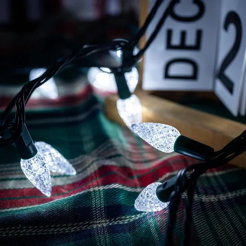 Miniatura 6 de TW SHINE C6 - Guirnalda de luces de Navidad, 200 LED de 66 pies, 8 modos, impermeable, conectable, color blanco