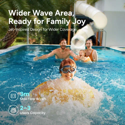 Miniatura 2 de iGarden P100 - Jet de natación para piscina, máquina de corriente de piscina con 5 modos de onda, entrenador de flujo de agua ajustable del 0 al