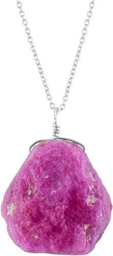 Miniatura 13 de Collar con colgante de piedras preciosas, piedra de energía áspera, cristales curativos de chakras, plata esterlina 925, chapado en rodio, piedra