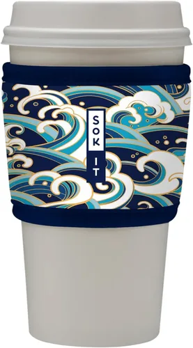 Miniatura 80 de Sok It HotSok Coffee & Tea - Funda de neopreno con aislamiento reutilizable (floral abstracto)