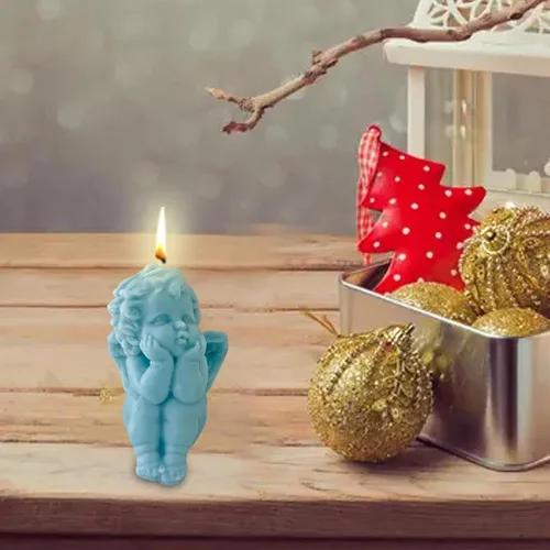 Miniatura 3 de Molde de vela de ángel de silicona, Molde de forma de ángel lindo, Molde de vela de ángel 3D, Molde para hacer velas, Molde de aromaterapia, Molde