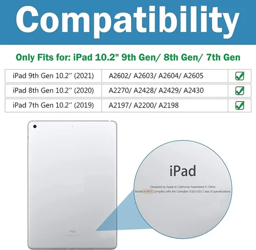 Miniatura 2 de ProCase Funda para iPad 10.2 2021 iPad 9ª generación / iPad 2020 8ª generación/iPad 2019 7ª generación, funda protectora delgada para iPad de 10.2