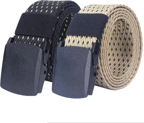 Miniatura 14 de Cinturones para hombres trenzados, cinturones para hombres y mujeres, de lona de nailon, transpirable, militar, de liberación rápida, cinturón