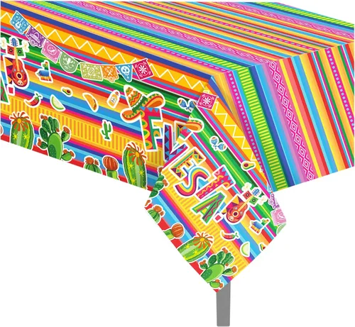 Miniatura 10 de 1 paquete de mantel de plástico con diseño de bandera americana del 4 de julio para fiesta, 54 x 87 pulgadas de largo, mantel rectangular para bufé