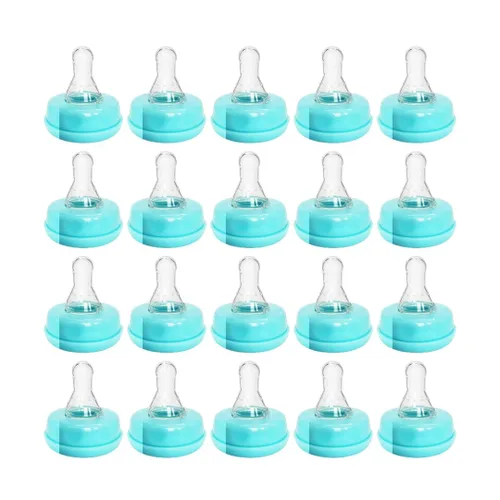 Miniatura 2 de Blue Baby - Juego de 20 pezones para biberón, ajuste universal, sin BPA, diseño anticólicos, bebés y niños pequeños