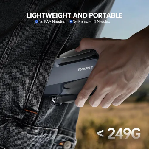 Miniatura 7 de Drones GPS con cámara para adultos 4K, menos de 8.78 oz, 45 minutos de vuelo, motor sin escobillas, luz, seguimiento automático, toque volar y volar