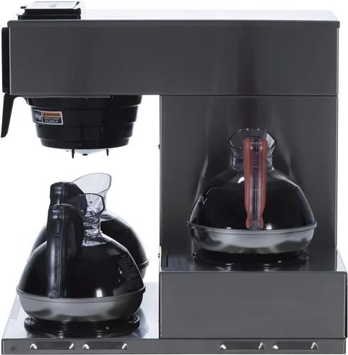 Miniatura 2 de BUNN VP17-3, Cafetera comercial de colado de perfil bajo de 12 tazas, 3 calentadores inferiores, 13300.0003, plateado