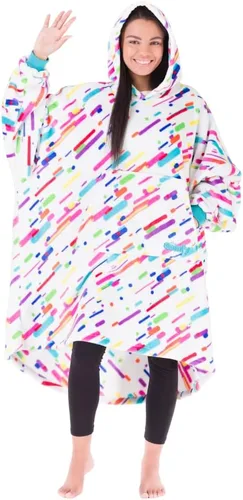 THE COMFY Dream | From Shark Tank | Patented | No Sherpa | Light Wearable Blanket Hoodie | Gift for Women & Men | One Size CONFETTI