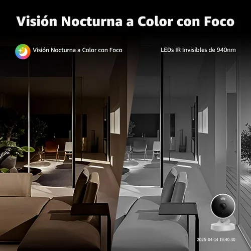 Miniatura 3 de Aqara G100, cámara de seguridad para interiores/exteriores 2K, HomeKit Secure Video, audio de 2 vías, foco nocturno con visión nocturna en color/IR