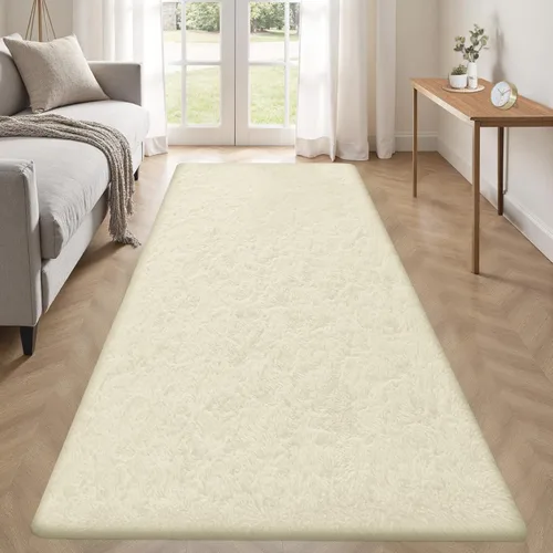 Miniatura 17 de Alfombra de pasillo 2x6 para dormitorio: Alfombras suaves de pelo largo lavables, pequeña alfombra de interior de felpa difusa para pasillo, junto a