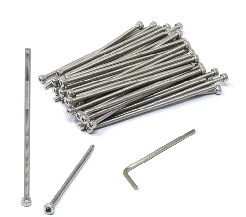 Miniatura 99 de iexcell 25 piezas M4 x 60/65/70/75/3.150 in paso de rosca 0.028 in acero inoxidable 304 cabeza hexagonal Tornillos Tornillos surtido Kit