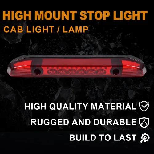 Miniatura 5 de G-PLUS Tercera tercera luz de carga de freno compatible con Nissan Frontier Pickup 2001-2004 Centro de techo trasero de montaje alto Lámparas 01-04