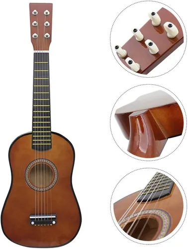 Miniatura 2 de Guitarra acústica de 23 pulgadas para niños, pequeño instrumento popular para principiantes, niños y niñas, cómoda y ligera guitarra de práctica