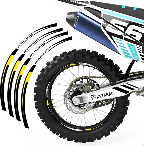 Miniatura 10 de KETABAO MX - Cinta adhesiva para llanta de bicicleta R02, 21, 18 pulgadas, compatible con YZ125X YZ250X YZ250FX YZ450FX (azul)
