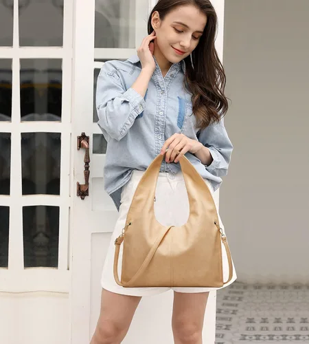 Miniatura 2 de myfriday Vintage Large Hobo Shoulder Bag for Women Soft Tote Purse and Handbag with Adjustable Strap