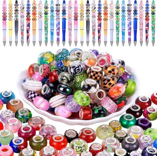 Miniatura 18 de Espaciador de agujeros grandes europeos con cuentas de hadas con diamantes de imitación para manualidades, pulseras y bisutería