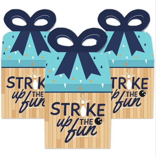 Miniatura 2 de Big Dot of Happiness Strike Up the Fun - Bolos - Cajas de regalo cuadradas - Cajas de regalo para fiesta de cumpleaños o baby shower - Juego de 12