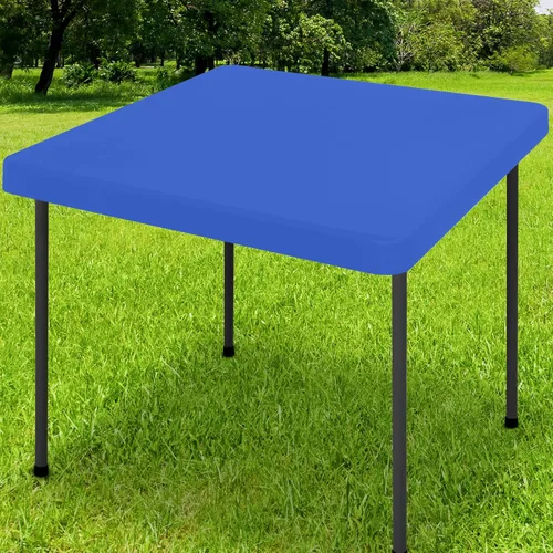 Miniatura 40 de Smiry - Mantel rectangular de vinilo con respaldo de franela elástica ajustada para mesas plegables de 2 pies, manteles impermeables y lavables