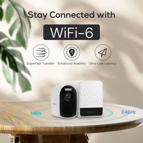 Miniatura 3 de yeewise Cámaras de seguridad solar WiFi6 inalámbricas para exteriores, sistema de seguridad para el hogar QHD 2K, kit de 4 cámaras, WiFi de 2.4 y 5