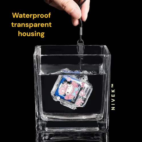 Miniatura 5 de NIVEK Kuromi - Encendedor de carga USB transparente de doble arco, impermeable, recargable, luz de gatito KT, melodía de gato, japonés, kawaii