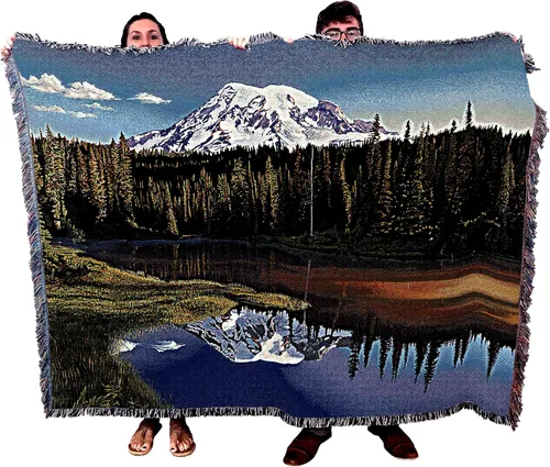 Miniatura 12 de Pure Country Weavers Manta del Parque Nacional Acadia, manta de tapiz de algodón para regalo, fabricada en los Estados Unidos, 72 x 54 pulgadas