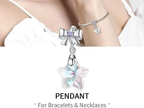 Miniatura 2 de ZQA Dijes de cristal de Murano de corazón de mariposa para pulsera plata de ley 925 cuentas de tapón de cristal de oro rosa dijes espaciadores
