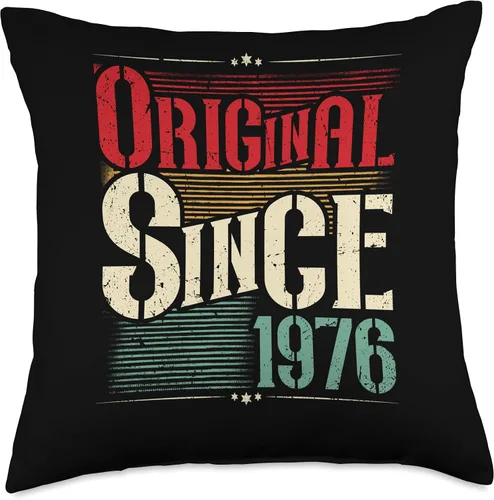 Miniatura 4 de 1976 vintage birthday retro Limited Edition men woman gift Throw Pillow