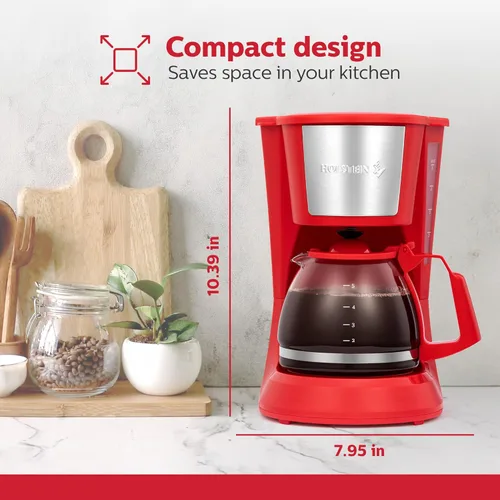 Miniatura 6 de Holstein Housewares Cafetera 2 en 1 de una sola porción, doble preparación, compatible con cápsulas K-Cup y café molido, filtro reutilizable