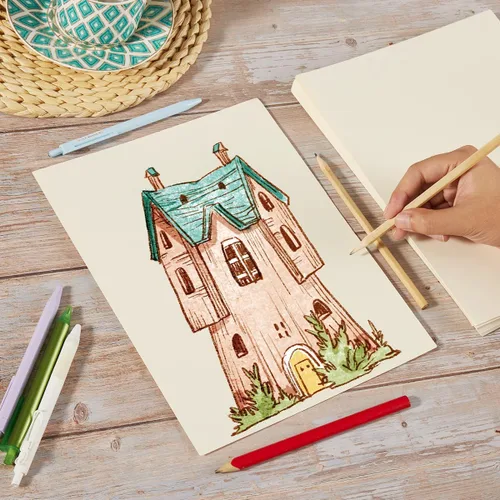 Miniatura 3 de 24 hojas de cartulina de papel grueso de 8 1/2 x 11 pulgadas, tarjetas en blanco de 300 GSM, coloridas para manualidades, tarjetas, invitaciones