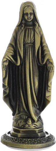 Estatua de la Virgen María, Estatua Católica de la Bendita Madre para Decoración de Coche, Hogar, Oficina, Mesa, Adornos para Salpicadero de Coche,