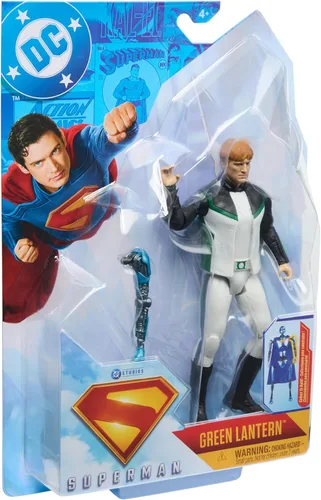 Miniatura 7 de DC Comics, Superman, Linterna Verde, Figura de acción de 6 pulgadas, estilo auténtico de la película de Superman, juguetes de superhéroes para niños