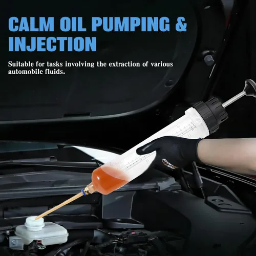 Miniatura 4 de Extractor de líquido de 200 CC para aceite, gasolina y dirección asistida, líquido de frenos, jeringa multiusos para transferencia de líquidos