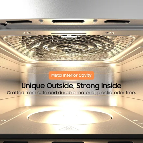 Miniatura 2 de Iceagle Freidora de aire de acero inoxidable de 9 cuartos de galón - Freidora XXL con ventana de visualización grande, elementos de calentamiento