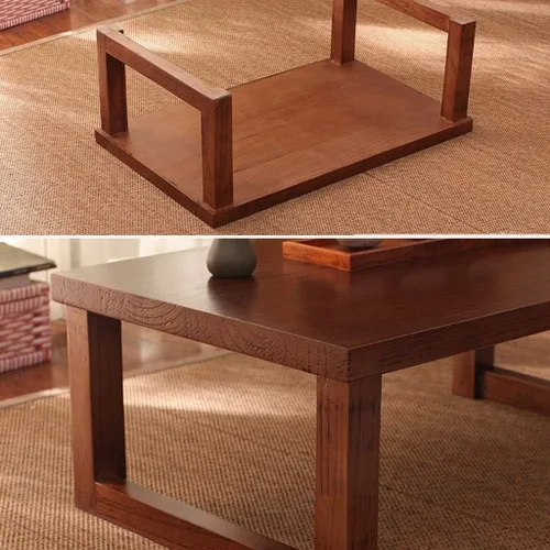 Miniatura 2 de Mesa de Centro Solid Wood Coffee Table Creative Bay Window Tea Table Japanese Tatami Low Table Balcony Computer Desk Center Cocktail