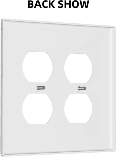 Miniatura 809 de Placa Decorativa de Pared de Granja Rústica con Cuerno de Madera para Puerta de Granero 1 Banda Duplex Cubiertas de Toma Eléctrica Soltera