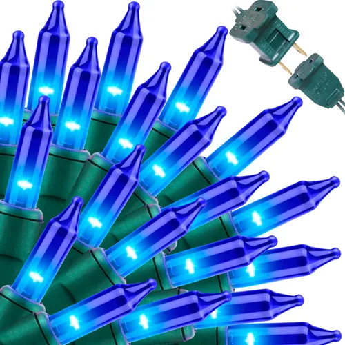 Miniatura 16 de LAMPHOME Cadena de luces navideñas, juego de 100 mini luces incandescentes para uso en interiores y exteriores (Amarillo)