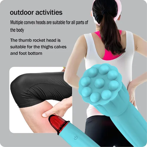 Miniatura 8 de Mini masajeador de mano, masajeador portátil impermeable IPX65 con silicona suave, alivio muscular de cuerpo completo para cabeza, cara, cuello