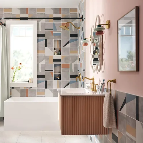 Miniatura 11 de Moen Weymouth Grifo de baño de dos manijas de oro cepillado de amplio alcance con mango cruzado, requiere válvula, TS42114BG